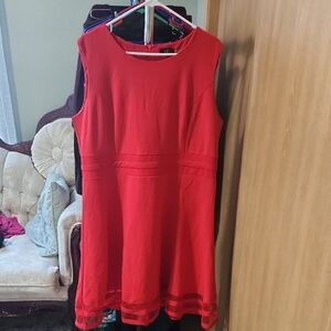Elegant Red Sleeveless Dress